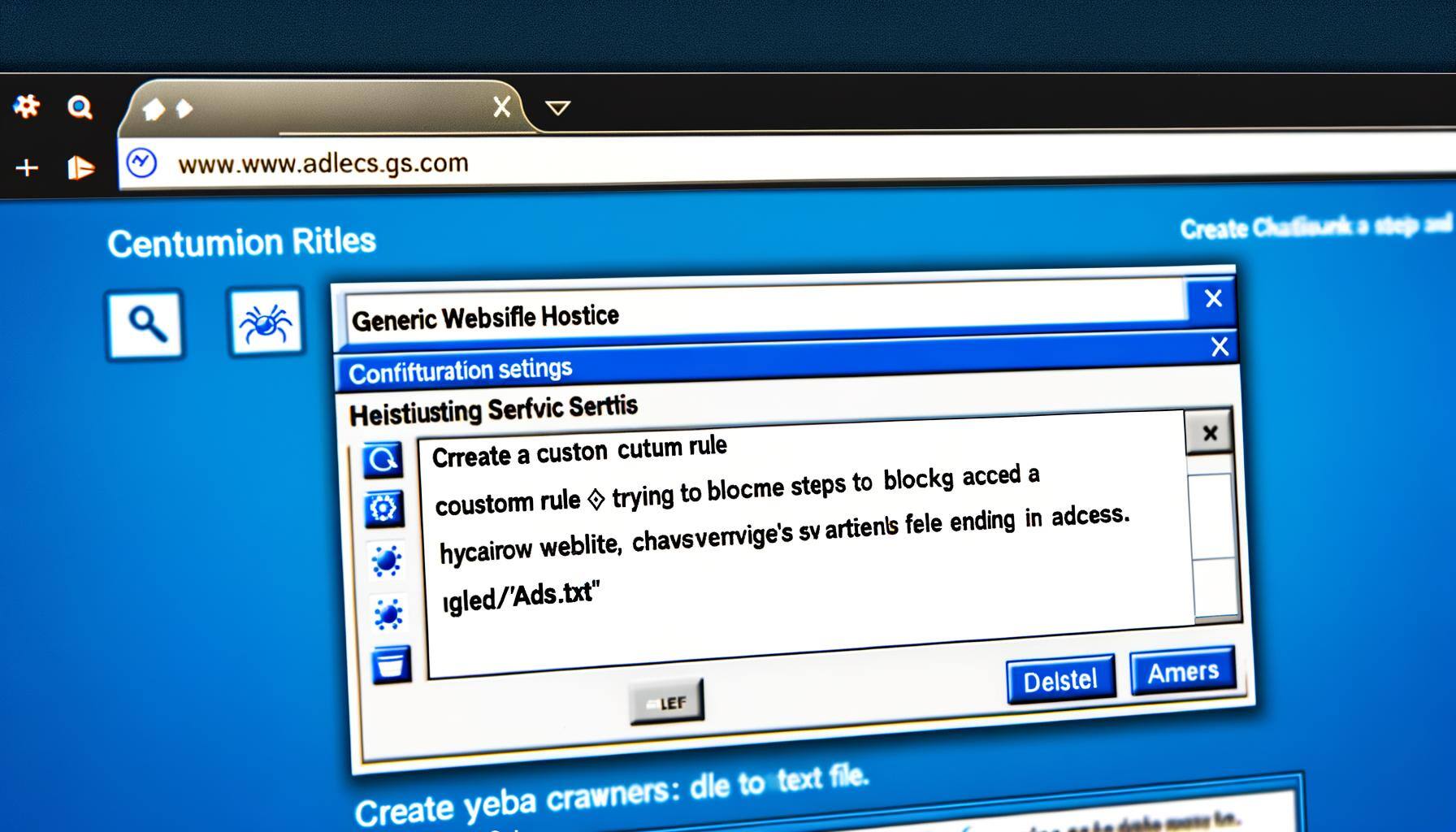 An image of a websites configuration settings in Cloudflare specifically showing the steps to create a custom Configuration Rule to prevent Cloudfla