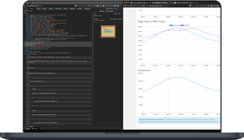 Advally reporting dashboard on a laptop