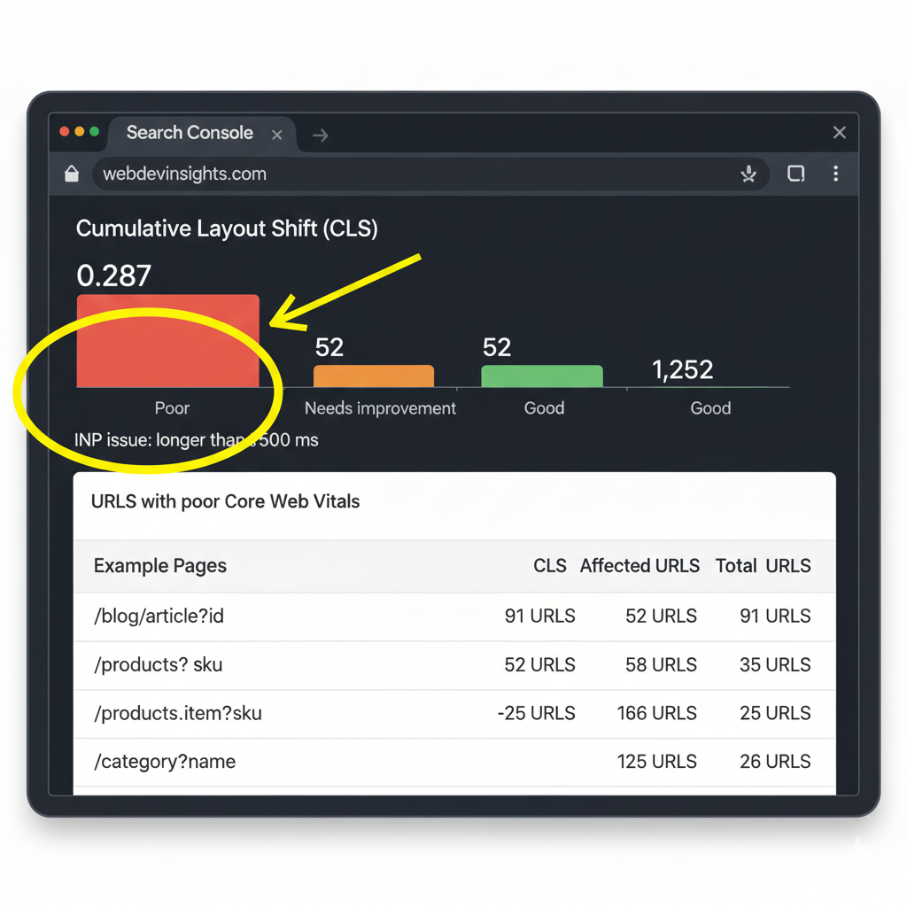 Mastering CLS for a Stable User Experience 2 CLS Blog Post Search Console